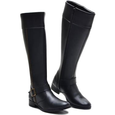 Imagem de Bota Feminina Cano Longo Tipo Montaria Detalhe em Fivela-07 - Rafaela 