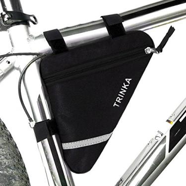 Imagem de MOOCY Bolsa de armazenamento de bicicleta triangular com moldura de selim para ciclismo - preta
