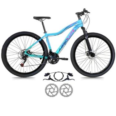 Imagem de Bicicleta Aro 29 Absolute Hera 24 Velocidades MTB Aluminio Freio Hidráulico Suspensão 80mm Feminina (Azul Verde, 15)