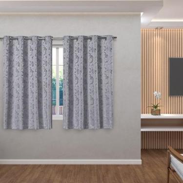 Imagem de Cortina Jacquard Luxo Para Sala Quarto e Escritório 2,00 X 1,40 SEMIBL