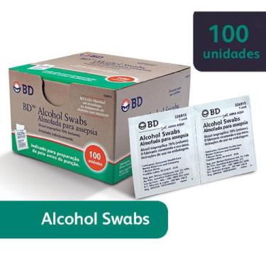 Imagem de Alcool BD Swabs 70% 100 Saches