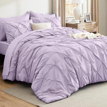 Imagem de Conjunto de edredom Bedsure King Size Light Purple 7 peças