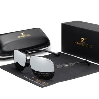 Imagem de Óculos de sol design quadrado kingseven espelhado , Cinza