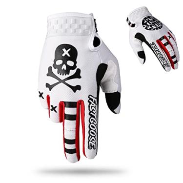 Imagem de FASTGOOSE Luvas de mota de motocross, luvas de mota de equitação ATV MX MTB Off Road Racing Sports luva de ciclismo (branco, XL)