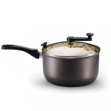 Imagem de Pipoqueira Cristal MTA Antiaderente com Tampa de Vidro 3,6L, Grafite