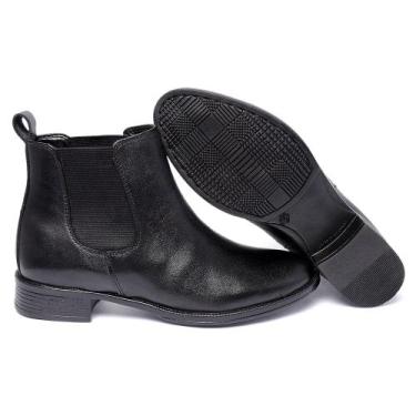 Imagem de Bota Feminina Couro Clássica  Linha Premium Cor Preto - Ferrile, Preto