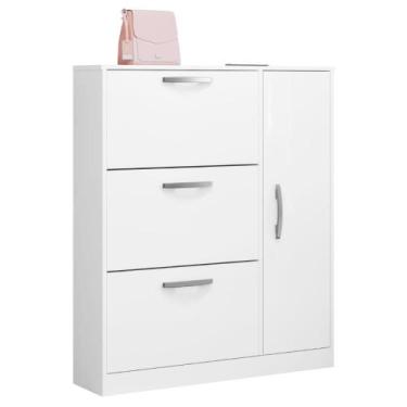 Imagem de Sapateira com 4 Portas e 1 Prateleira Niterói Branco - CasaH