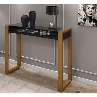 Imagem de Aparador New Glass Luxo com Tampo de Vidro - Preto