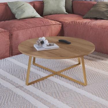 Imagem de Mesa de Centro Redonda Industrial Artesano