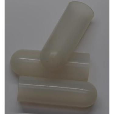 Imagem de DEXIERP Tampa redonda de 76 mm de comprimento para 1-1/40.6 cm 27-28 mm diâmetro externo (pacote com 5) Tampa do tubo de extremidade do tubo protetores de rosca máscara de tinta reutilizável borracha