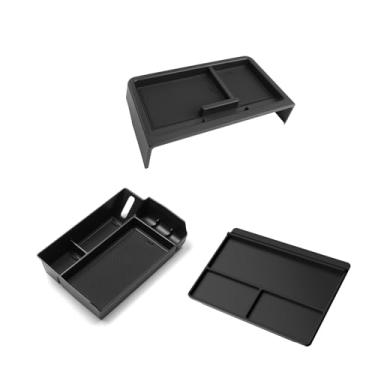 Imagem de CDEFG 3 peças para Toyota Sienna 2025 Center Console Organizer Dash Storage Box compatível com Toyota Sienna 2025 Acessórios para tela sensível ao toque bandeja de painel organizador de tela traseira