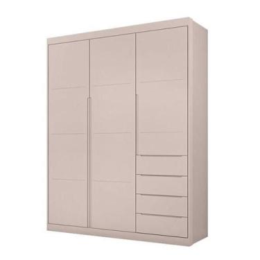 Imagem de Roupeiro Diamante 3 Portas e 4 Gavetas Rosê - FbABY - Phoenix Baby