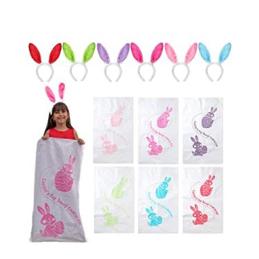 Imagem de Mr. Pen - Sacolas De Corrida Saco Batata Para Crianças E Adultos, 38,2" X 23,5", Pacote Com 6 Tiaras Orelhas Coelho, Sacos Saco, Páscoa, Corridas, Presente Páscoa