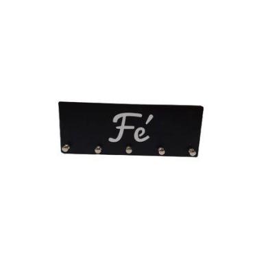 Imagem de Porta Chaves Família /Fé/ Gratidão /Amor /Love /Home em MDF 6mm Preto-