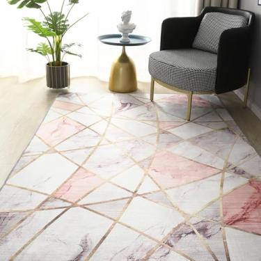 Imagem de Tapetes modernos de luxo para sala de estar, tapetes grandes e fofos para decoração de casa, tapete de cabeceira macio e felpudo (120 x 160 cm/14)