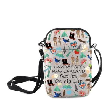 Imagem de MNIGIU Nova Zelândia Symbols Landmark Gift I Haven't Been New Zealand But It's On My List Bolsa tiracolo presente para viajantes, I Haven't Been New Zealand But It's on My List