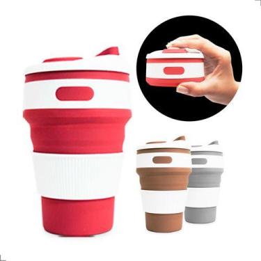 Imagem de Copo De Silicone Retrátil Dobrável - Ecológico Reutilizável - Vermelho