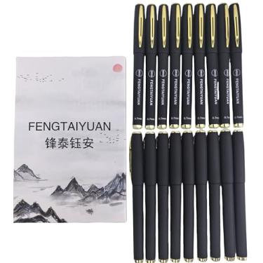 Imagem de Fengtaiyuan 07P18, ponta fina 0,7 mm, canetas esferográficas de tinta gel, tinta preta, canetas de trabalho lisas (0,7 mm preto)