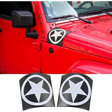 Imagem de JeCar Cowl Body Armor Protetores laterais para Jeep Wrangler JK & Unlimited 2007-2017 - Par (Branco)