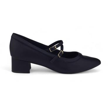 Imagem de Sapato Feminino Piccadilly Boneca Taci 739084 Napa Salto Médio