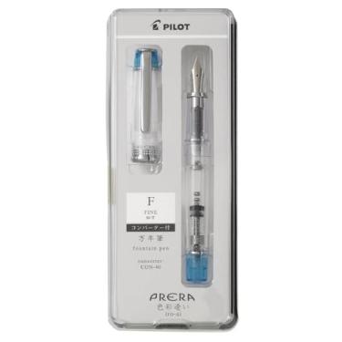 Imagem de PRERA Iro-Ai Pilot Caneta-tinteiro transparente azul claro ponta fina P-FPR-1-TLB-F com caneta esferográfica Stylus original