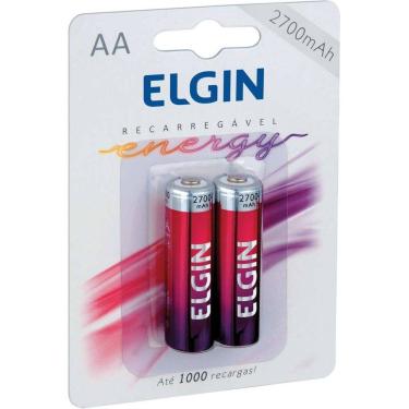 Imagem de Pilha Recarregável Pequena AA 2500mah 1.2v. c/02 - Elgin