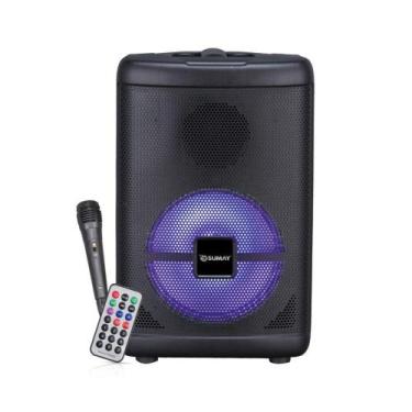Imagem de Caixa de Som Portátil Gedi Black 150W Rms USB Bluetooth Rádio Fm Sumay