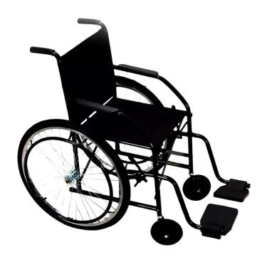 Imagem de Cadeira Rodas CDS 85Kg Pneu Maciço Preta