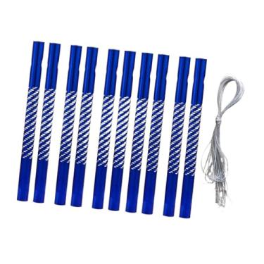 Imagem de IEUDNS Conjunto de 10 tubos de sinos de vento de alumínio, kit de sinos de vento, acessórios de reposição, suprimentos para de vento, tubos vazios para, Azul