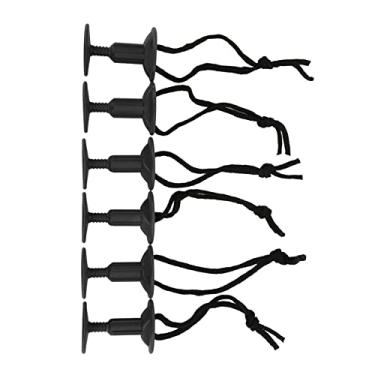 Imagem de 6pcs Surf Board Leashé Perna Clupa Plugue Nylon Surf Leash Plug Plug Surfboard Acessório para Surfistas (Preto)