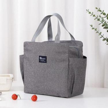Imagem de Bolsa Térmica Grande Para Marmita e Passeio - oem, CINZA