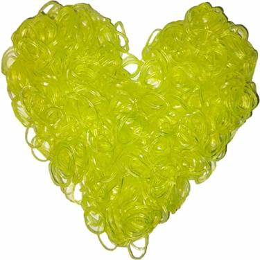Imagem de Yowamho Elástico Amarelo Luminoso 900 Com 24 Clipes S E 1 Pequeno Crochê, Elástico, Difícil De Quebrar.