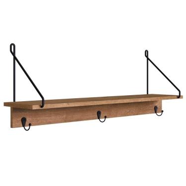 Imagem de Prateleira Decorativa Multiuso Estilo Industrial Tube Vermont-preto - Artesano