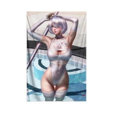 Imagem de Tamanho Grande NieR Automata 2B Sexy Anime Girl Canvas Poster Wall Art