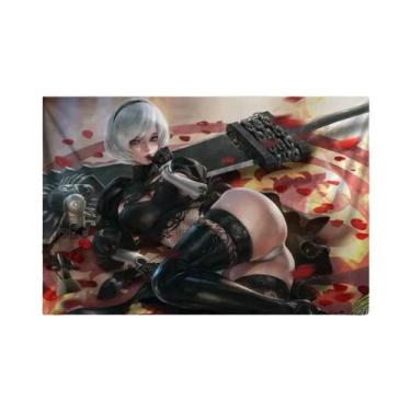 Imagem de Tamanho Grande NieR Automata 2B Sexy Anime Girl Canvas Poster Wall Art