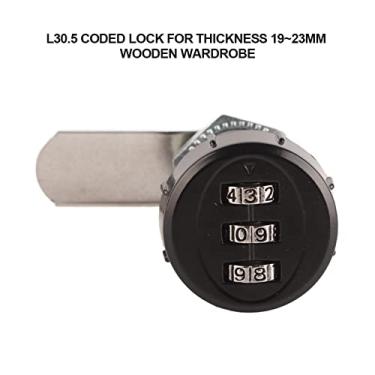 Imagem de Forte e Durável Liga de Liga de Zinco Bloqueio de Código para Gavetas de Armários, Bloqueio Conveniente de Três Dígitos, Uso Versátil, Instalação Fácil, Opções de Uso Múltiplo Com de Zinco (L = 30,5