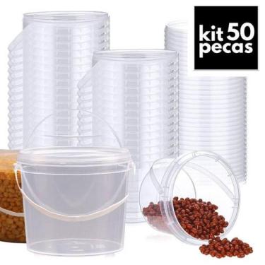 Imagem de Balde 1.8L Para Guardar Molho De Churrasco Caseiro 50 Pçs - Nastripack