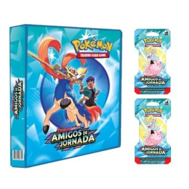 Imagem de Álbum Pasta Fichário Pokemon Escarlate e Violeta Amigos de Jornada com 2 Blisters Unitários Booster