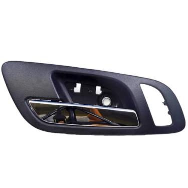 Imagem de PT Auto Warehouse GM-2546MAFL2 - Maçaneta interna interna interna, carcaça preta (ébano) com alavanca cromada - com memória e orifício de assento aquecido, frente do motorista