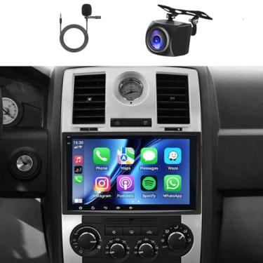 Imagem de Rádio estéreo para carro de 20 cm Carplay Navegação GPS compatível com Chrysler 300/C-Harger 2005-2007