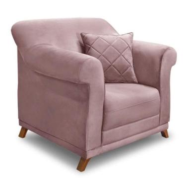 Imagem de Poltrona Abruzzo Veludo Lilás - Spezzia Decor