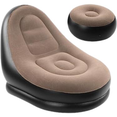 Imagem de Conjunto Poltrona e Puff Inflável Ultra Lounge Sofá Portátil