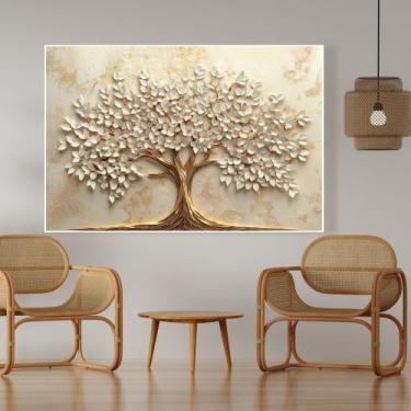 Imagem de Quadro decorativo árvore da vida folhas delicadas - MeMoldura, Moldura