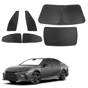 Imagem de TINGLU Persianas para Toyota Camry 2025 Acessórios Janelas completas Traseiro Triangular Para-brisa Para-brisa Sol Raios UV Proteção de Privacidade 6 Peças