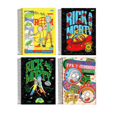 Imagem de Caderno Espiral Universitário 1M 80 Folhas Rick and Morty - Jandaia