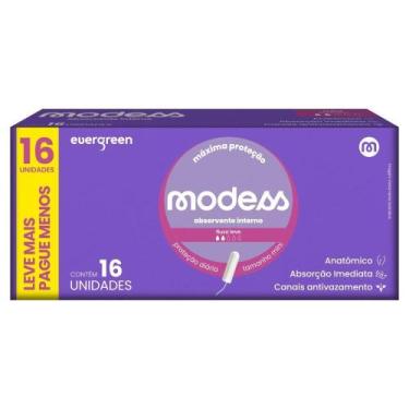 Imagem de Absorvente Interno Modess Mini Fluxo Leve Com 16Un Evergreen