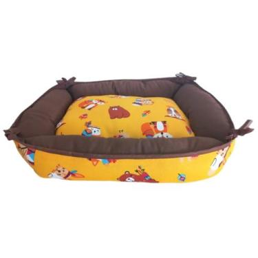 Imagem de Cama Pet Lavável Cachorro Gato Médio Casinha Pet Almofada - Caminha Pe
