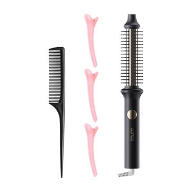 Imagem de Escovas De Cabelo Encaracolador Com Calor,Modelador De Cabelo Escova De Estilização - Modelador Com Desligamento Automático Anti Queimadura Sem Danos Para Uso Diário Em Barbearias