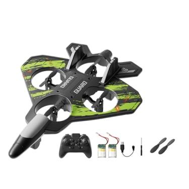 Imagem de YIJU Avião de controle remoto modelo de caça anticolisão brinquedo voador ao ar livre 6 canais anti-queda para maiores de 14 anos planador hobby, Verde