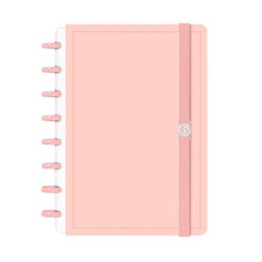Imagem de Caderno Inteligente De Disco Capa Dura 80 Folhas Reposicionavel Tipo Diario Journal(P (14 x 20 cm),Rosê)